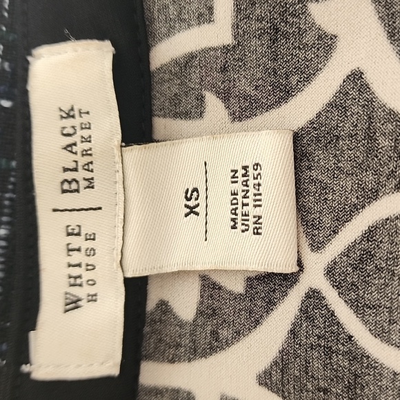 WHBM Black White Geometric Floral Print Dress Size XS - Picture 5 of 8